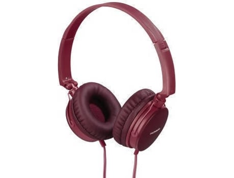 Auscultadores com Fio HAMA HED2207RD (On Ear - Microfone - Vermelho)