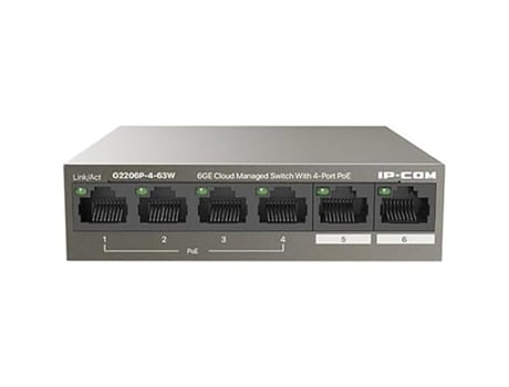 Switch Cloud 6GE G2206P Marca 6 Portas Gigabit Ethernet 4 Portas PoE IP-COM