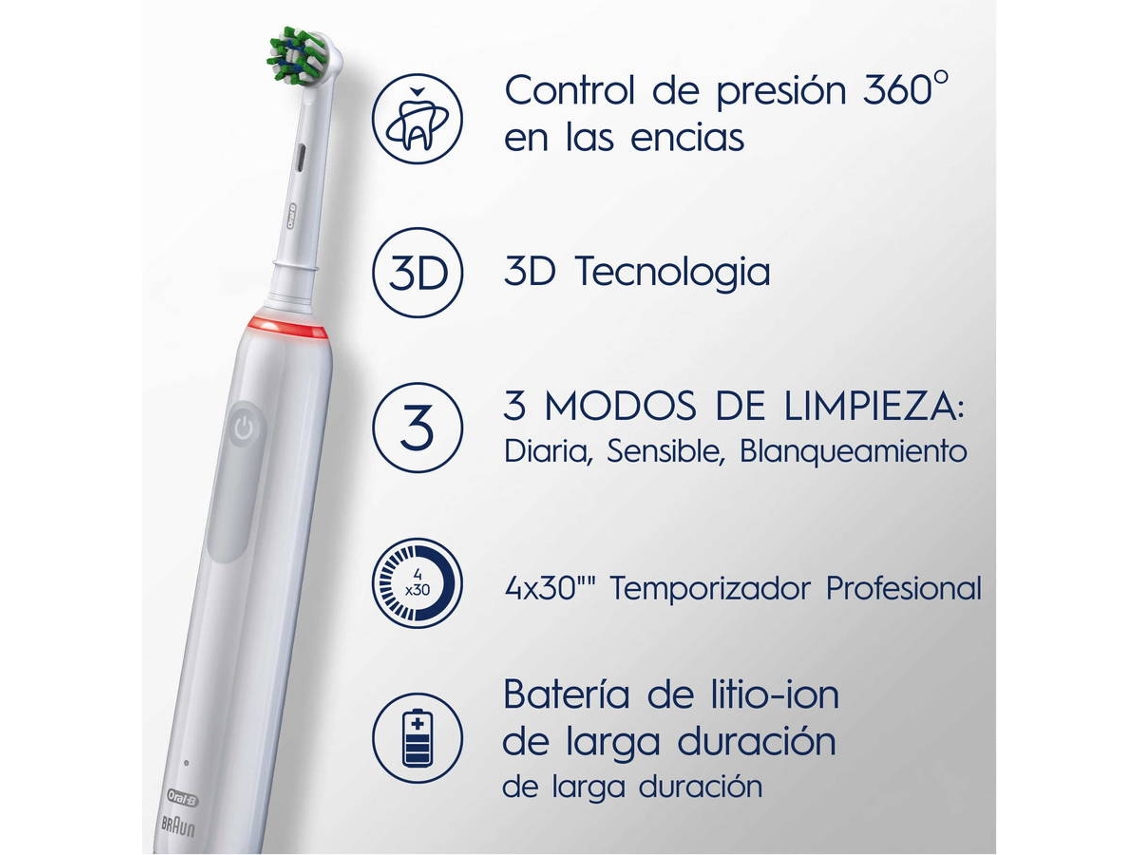 Escova Dentes Elétrica ORAL-B Pro 3 3500 Branca (1 Unidade)