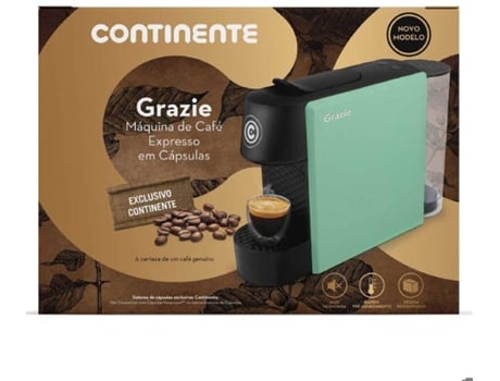 Máquina de Café Cápsulas Sistema Exclusivo Continente Grazie Verde Água CONTINENTE 1 un