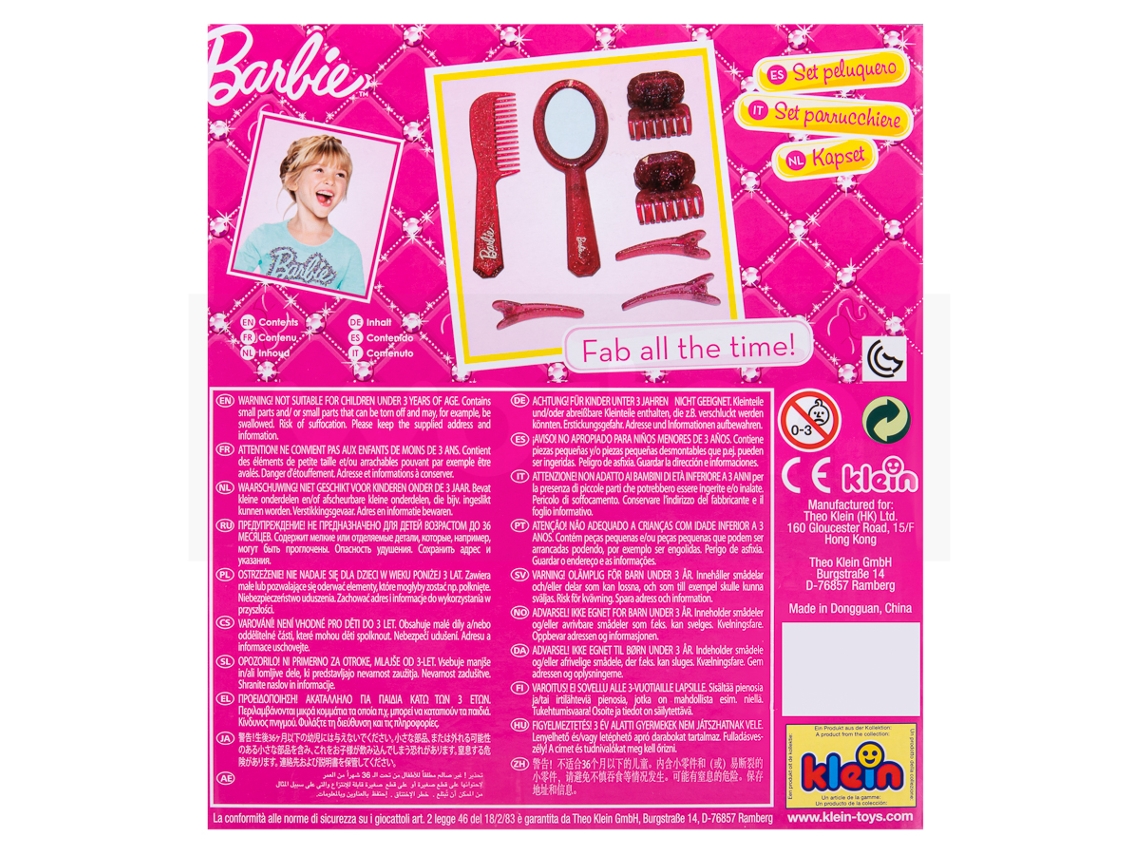 Kit Secador KLEIN Barbie (Idade Mínima: 3)