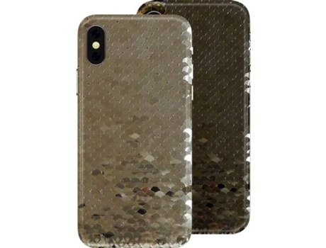 Paillettes iPhone XR (black-silver)