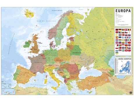 Poster  Mapa Europa Pt