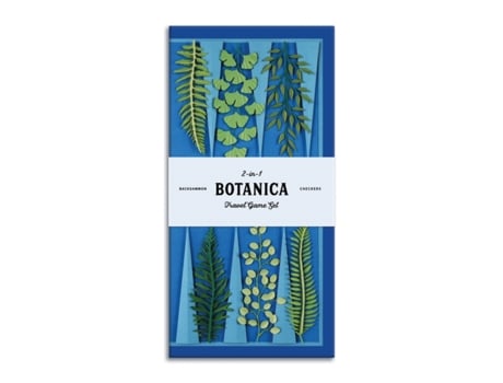 Livro botanica 2-in-1 travel game set de galison (inglês)