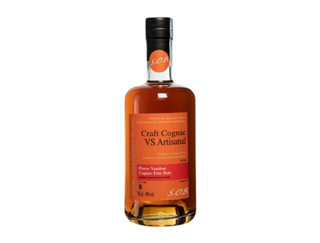 Conhaque S.O.B. CRAFT V.S. Very Special Artisanal Pierre Vaudon Fins Bois Cognac (0.7 L - 1 Unidade)