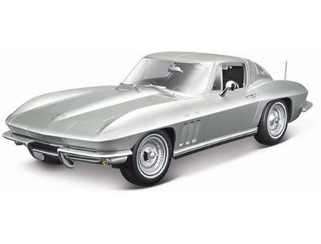 Carro MAISTO Chevrolet Corvette (1965) Prata 1:18