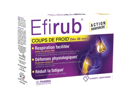 Efirub Cold Hits Sabor Abacaxi 16 Envelopes 3C PHARMA