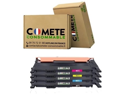 4072S 4 Toners Compatíveis com Samsung Clt-4072S Clt-K4072S para Toner Samsung Clp-320 Clx-3180 COMETE CONSOMMABLE