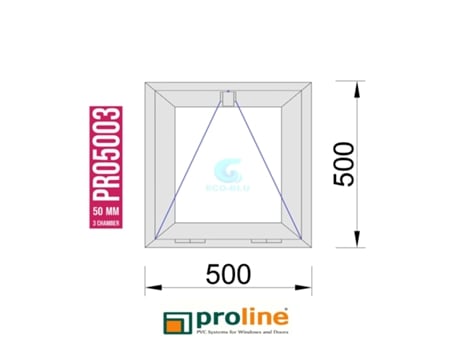 Janela Pvc 500 Mm X 500 Mm Branco Basculante Vidro Fosco