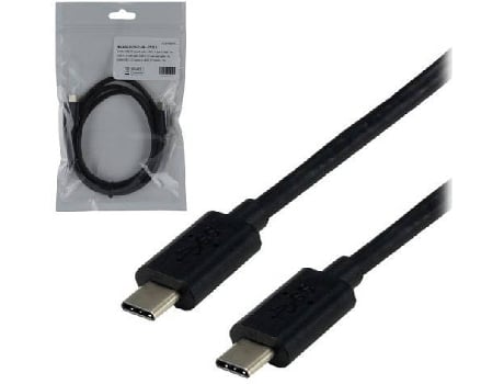 Cabo USB MCL USB C/USB C 1 m Macho/Macho Preto