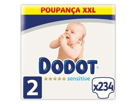 Pañal bebé seco Box XXL talla 6 DODOT, paquete 128 uds
