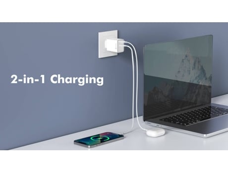 Kit Carregador GOODIS USB-C - 20W e USB-A - 18W