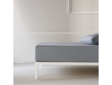 Lençol de Baixo Ajustável Liso ETHERE MAISON Liso Cinza (Cama 160 cm - 160x200 cm)