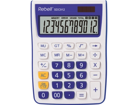 Calculadora de mesa REBELL Sdc912 Calculadora básica Violeta