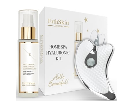 Kit Hialurônico Home Spa Sonic Guasha H Soro ERTH SKIN LONDON