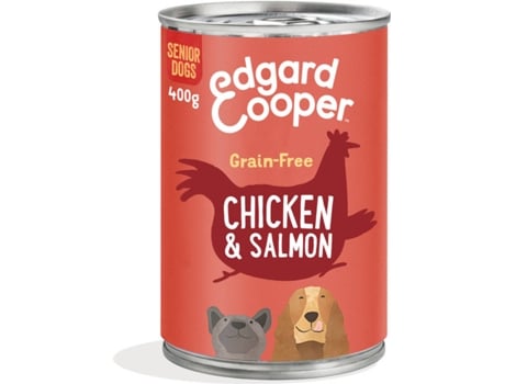 Ração para Cães  (6x400 g - Húmida - Sénior - Sabor: Frango e Salmão)