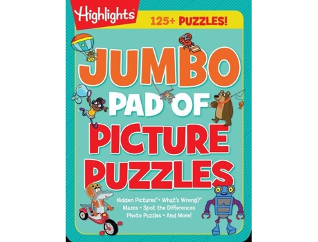 Livro jumbo pad of picture puzzles de edited by highlights (inglês)