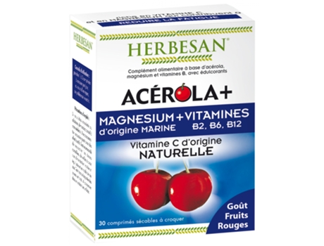 Acerola Magnésio Vitaminas 30 Comprimidos HERBESAN