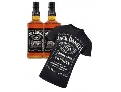 Pack 2 Garrafas de Jack Daniel's 75cl. + Camiseta do Jack Daniel's JACK DANIELS DISTILLERY