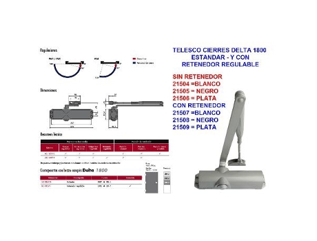 Telesco cierres delta 1800 estandar-blanco as1859s.bl