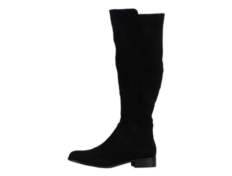 Botas de Mulher THE DIVINE FACTORY Pretas Fecho Correr Salto Largo Conforto Preto (38)