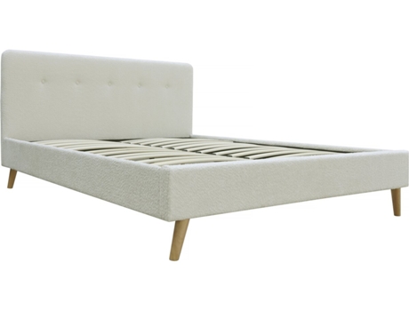 Nemo'' cama de tela bouclette 160x200 - Crema