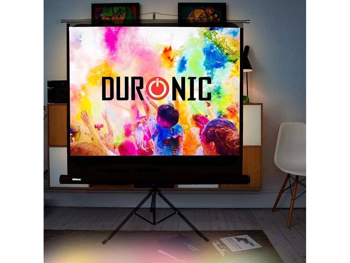 Duronic TPS86 /43 Pantalla de Proyección con Trípode 4K Full HD y 3D / 86”  4:3 (175 cm X 131 cm)