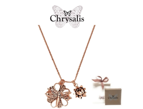 Colar CHRYSALIS DragonFly - Prateado - Com Caixa ou Saco Oferta Mulher