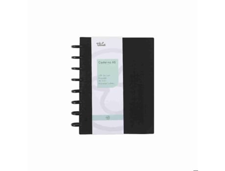 Caderno Smart Espiral A5 Pautado Preto TALIA