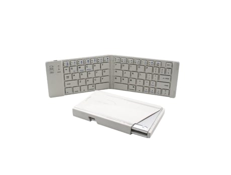 Teclado Dobrável CROSSMANXI-STORE Sem Fio Bluetooth Branco (Inglês)