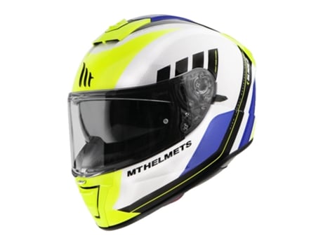 Capacete Blade 2 Sv Plus A3 Amarelo Fluorescente/Branco Pérola/Azul Xl MT