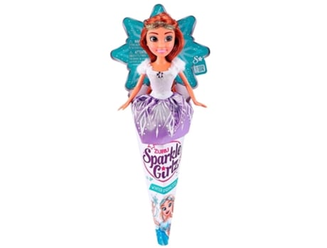 Boneca Princesa de Inverno com Cone 26 Cm 3 Cores SPARKLE