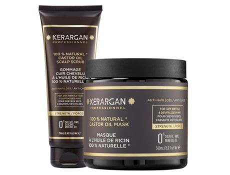 KERARGAN Duo Máscara e Esfoliante Óleo de Rícino 500Ml 250Ml