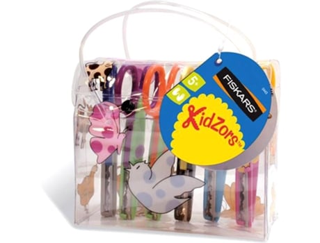 Bolsa 6 Tesouras Fiskars Kidzors Sort :