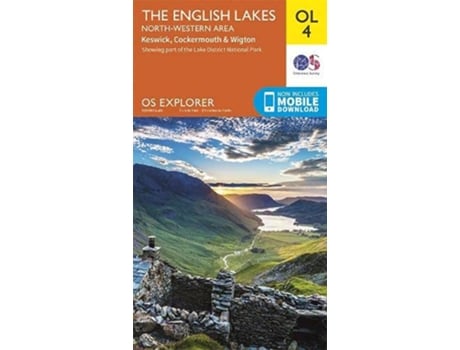 Livro English Lakes NorthWestern Area de Ordnance Survey (Inglês)