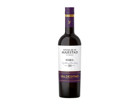 Vinho doce VALDESPINO Solera de su Majestad Oloroso V.O.R.S. Palomino Fino Jerez-Xérès-Sherry Garrafa Medium (0.5 L - 1 Unidade)