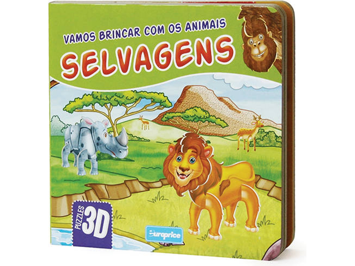 livro vamos brincar com os animais selvagens de europrice português
