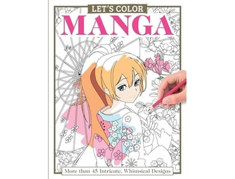 Livro Lets Color Manga de Alice Pettillo (Inglês)