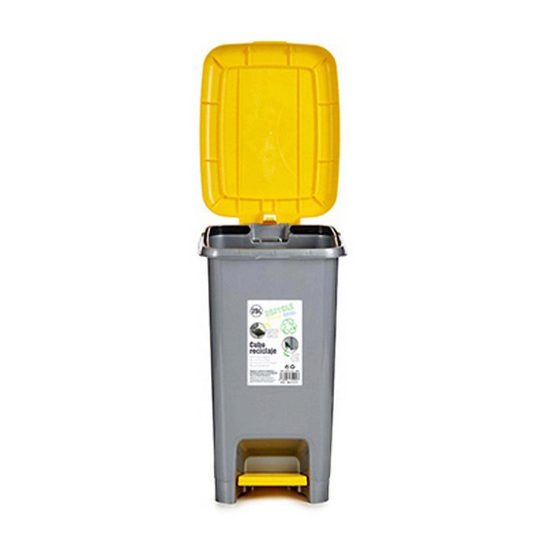 Caixote de Lixo para Reciclagem Denox 65 L Amarelo (2 Unidades) - NAcloset