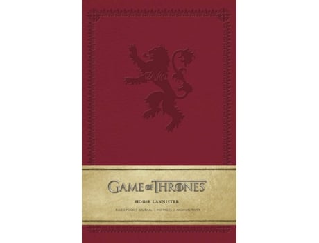 Bloco de Notas  Game Of Thrones: House Lannister (Pautado)