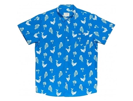 Camisa de Homem TIWEL Hawaii Tattoo Azul (L)