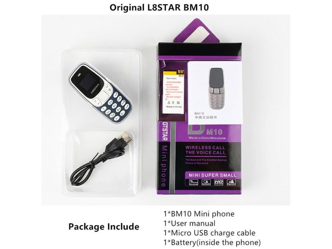 L8Star Bm10 Bolso Mini Móvel Mini Teclado Celular Gsm 2 Sim Bluetooth Mp3  Azul CASEME | Worten.pt