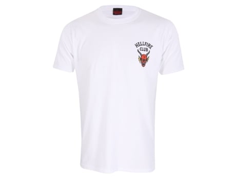 Camisola Unissexo STRANGER THINGS Helfire Club Algodão Branco (XL)