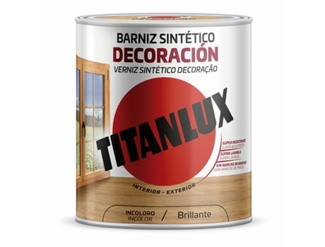 Verniz Sintético Titanlux m10100004 Decoração Brilhante Incolor 4 L