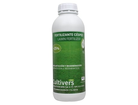 CULTIVERS Adubo de Relva Orgânica 10 L Fertilizante Líquido com Micronutrientes e Aminoácidos. Adubo 100% Orgânico