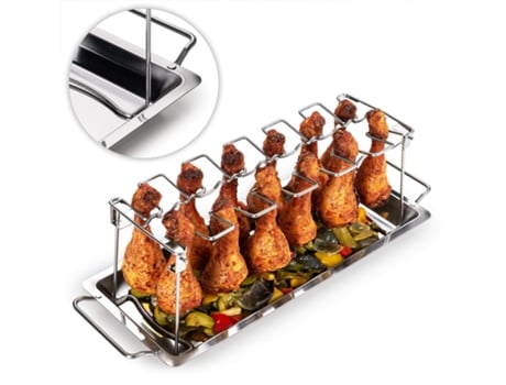 Suporte para Coxas de Frango WT-33 Inclui Bandeja Suporte em Aço Inox