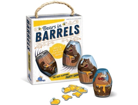 Jogo de Tabuleiro BLUE ORANGE GAMES Bears in Barrels (Idade Mínima: 7 Anos - Nível de Dificuldade: Intermédio)