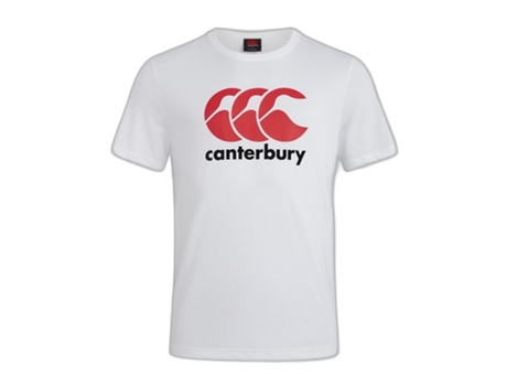 T-Shirt de Criança para Rugby CANTERBURY Logótipo Branco (14 anos)