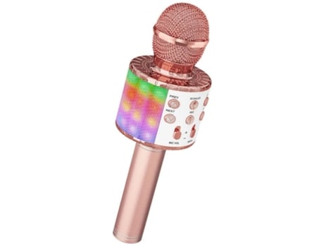 Karaoke Microfone Bluetooth Rosa Sem Fio - Smartek