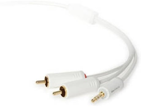 Cabo de Áudio TECHLINK (Jack 3.5mm - RCA - 1 m - Branco)